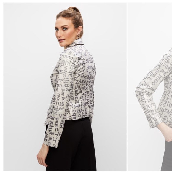 NWT Jospeh Ribkoff letter printed Jacket Sz XXL NEW - Picture 3 of 7